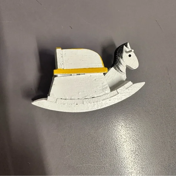 Yellow and White Dollhouse Nursery Furniture Set - Picture 3 of 14